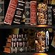 ETKVR Book Nook Kit – DIY Booknook Modell für Erwachsene, 3D Holz Puzzle Bookend Buch Ecke, Miniatur Puppenhaus Einsatz zur Bücherregal-Dekoration Kreatives Geschenk - Dark Family