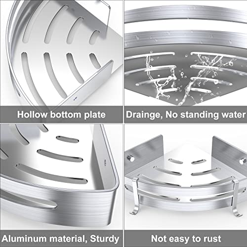 Mensola Doccia 2 Pezzi, Alluminio Anti-Ruggine
