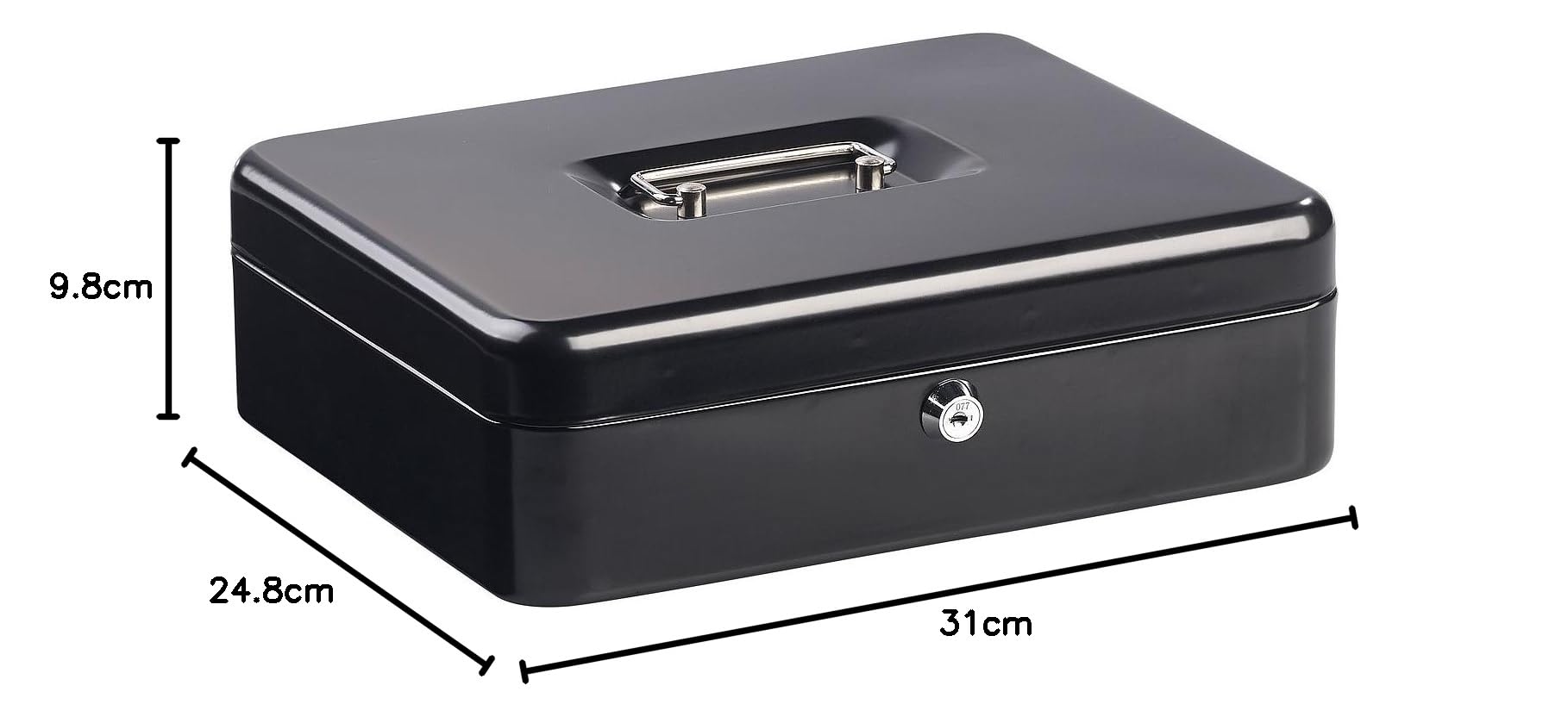Caisse à monnaie en acier - 30 cm [XCase]