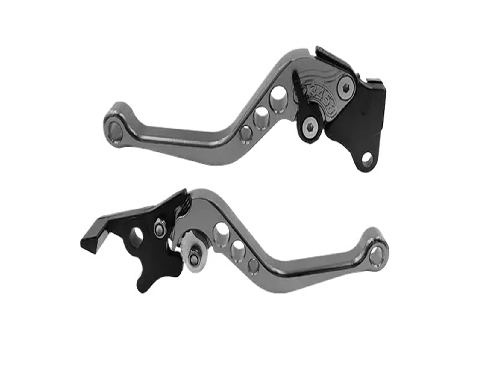 Abdktmnx 2 Titanium Motorcycle Brake Handle Motorbike Cnc Clutch Drum Brake Lever Handle Adjustable Handlebar Set Parts Motorcycle Accessories Handlebar Clutchs Brakes Levers