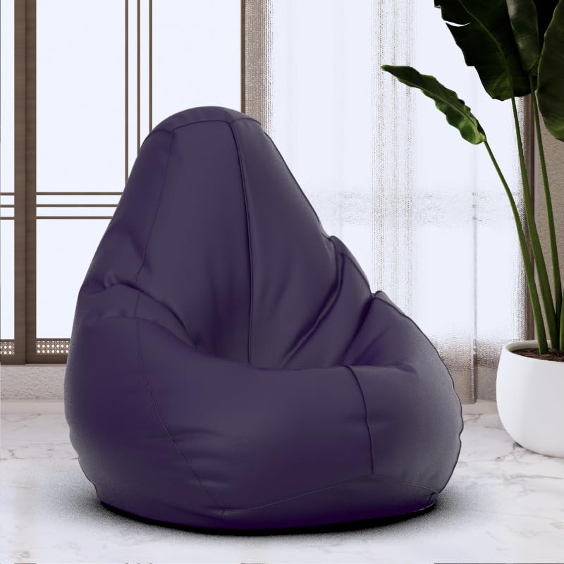 Image of Bean Bag Chair Cover | Size: 3XL | Color: Indigo | Without Beans | Premium Leatherette Cover (CMF 0447)