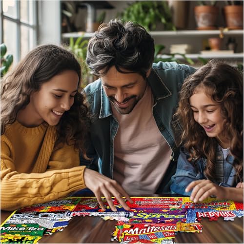 Rompecabezas White Mountain de 1000 piezas: Palomitas y dulces de cine, bocadillos para películas | Piezas grandes, regalo para adultos y familia, 24" x 30", collage miniatura 4