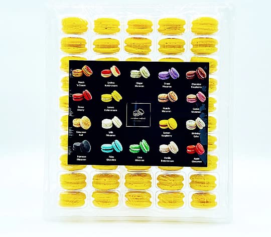 50 Pack Gluten Free French Lemon Macaron | A great addition for your bakery establishment or your next party