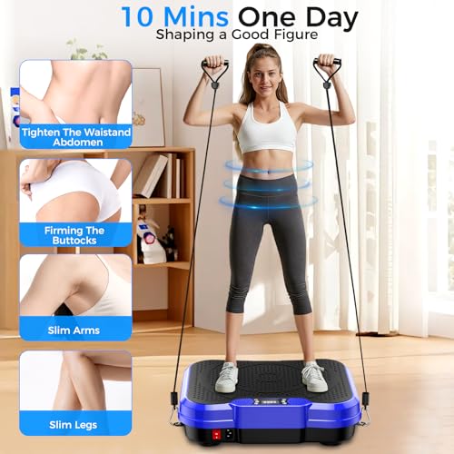 Image of Vibration Plate Exercise Machine,Vibration Plate for Lymphatic Drainage Power Vibration Plate Machine Support 450 Lbs 250 Adjustable Speeds,Vibrating Plate Shake Plate Weight Loss
