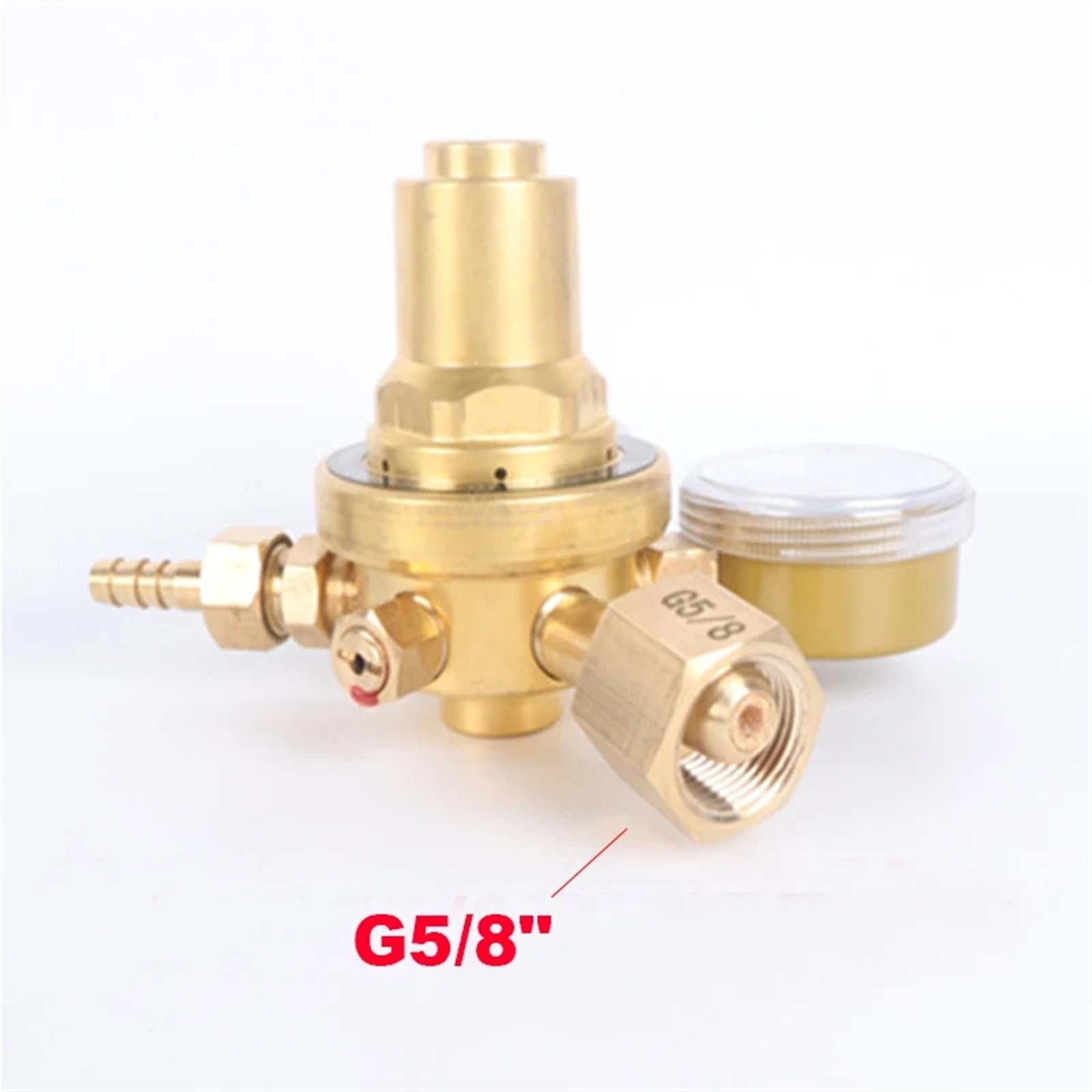 5/8 Zoll Messing Reglerventil Druckminderer 20 MPa Druckeinstellbereich 0~0,1 MPa 1 Stück (Size : Gauge 1.6X25)