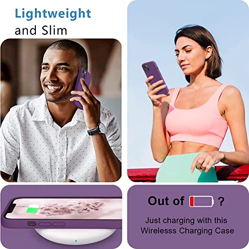 Image of MIDOS Back Cover Compatible with iPhone 14 Plus Case Liquid Silicone Full Protection Shock Proof Back Cover for iPhone 14 Plus (2022) 6.7 inch (Deep Purple)