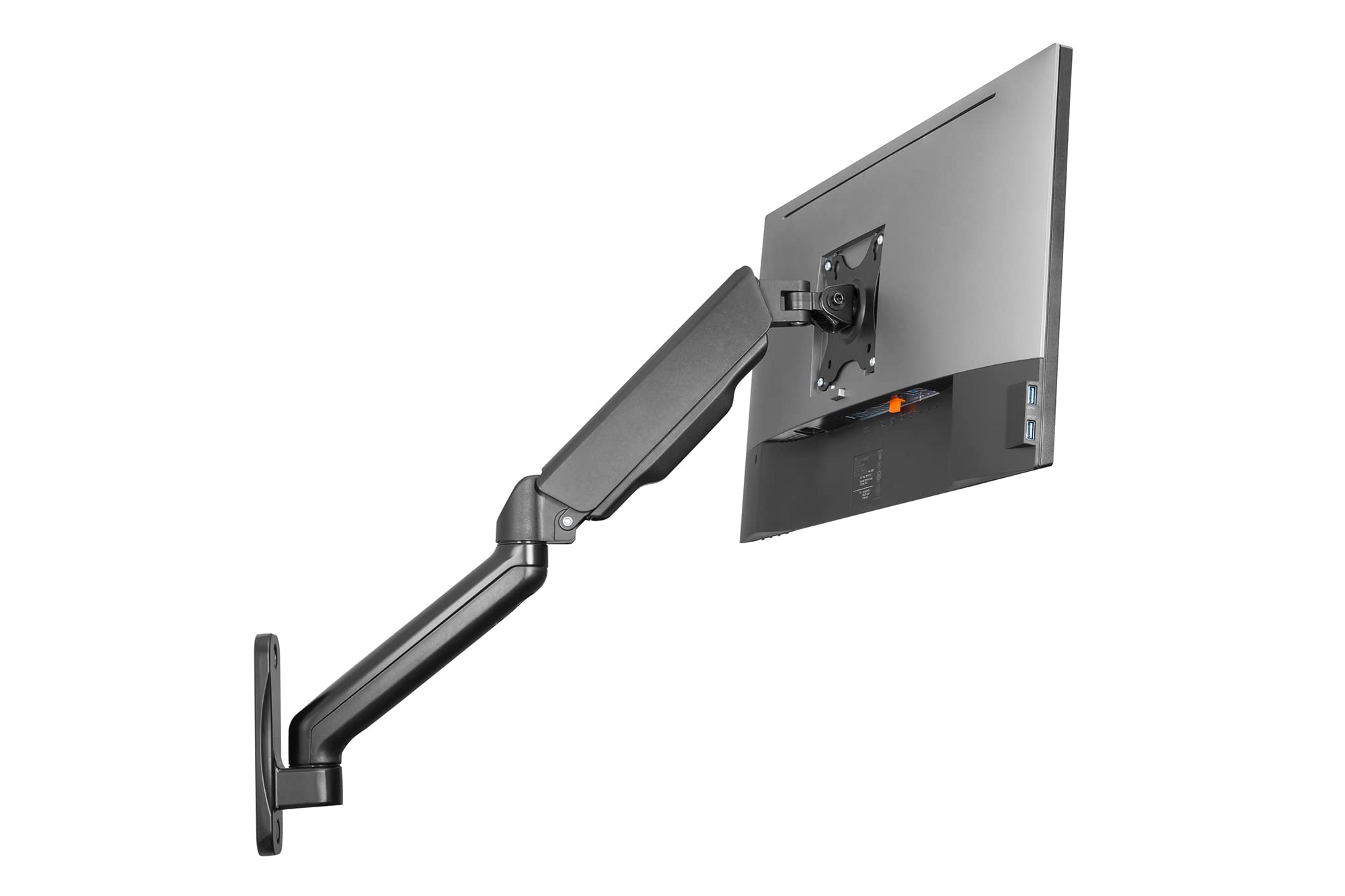 DIGITUS Soporte de Pared para Monitor con Muelle presión de Gas y Brazo Giratorio - para Pantallas 15-32" - 9 kg Carga máx. - VESA máx. 100x100 - Giratorio, inclinable, rotativo y Regulable en Altura