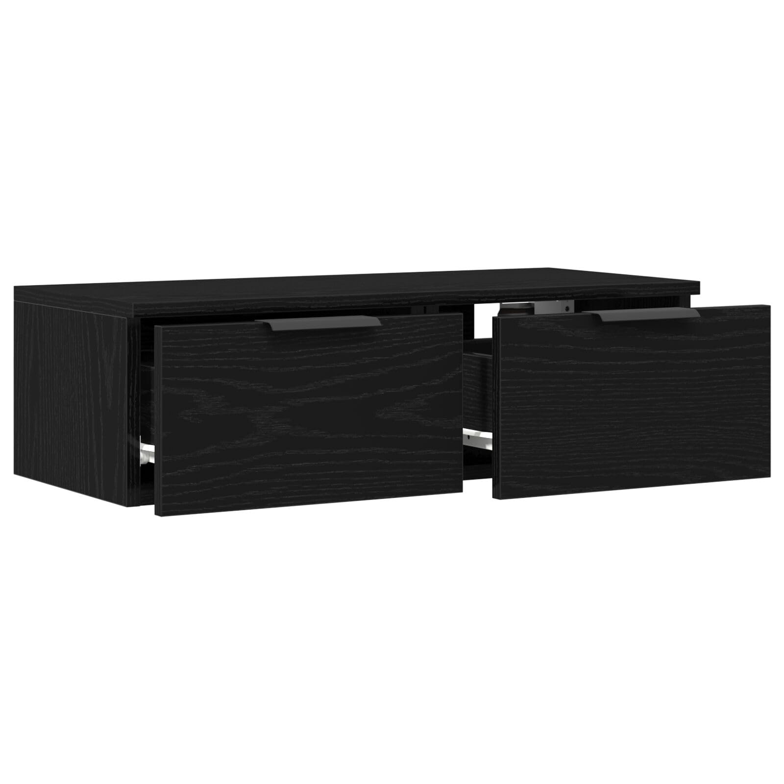 vidaXL Wandschrank Schwarz Eichen-Optik 68 x 30 x 20 cm Holzwerkstoff, Moderner Wohnzimmerschrank, rechteckig, viel Stauraum, Robustes Design, praktische Funktionen, Holz-Möbel