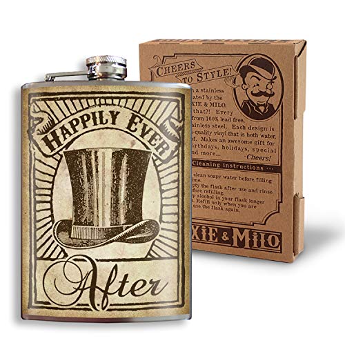 Happily Ever After Groom Flask - Groomsmen Gifts - Flasks For Liquor For