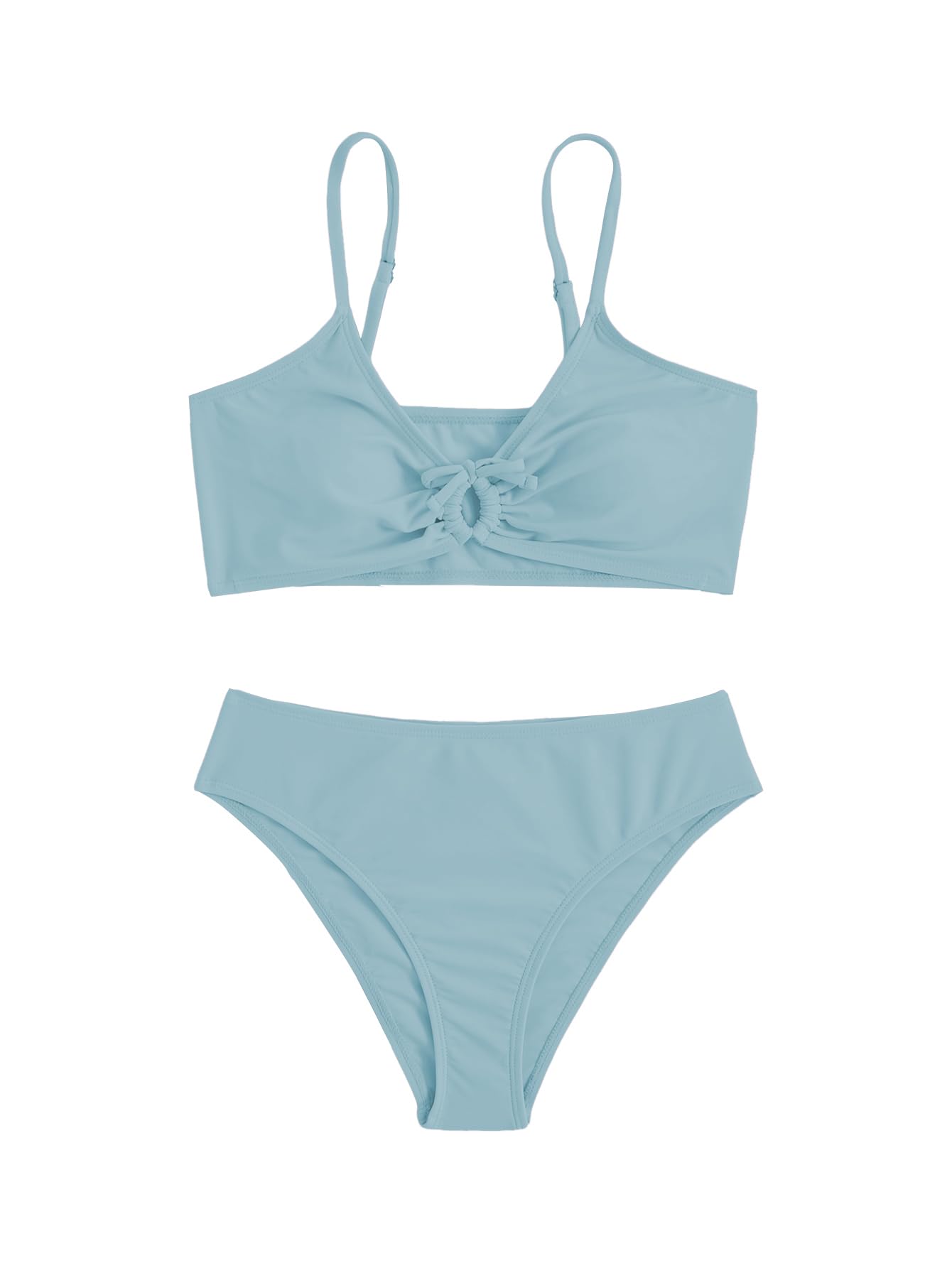 COZYEASE Girls' 2 Piece Ditsy Floral Print Triangle Bikini Swimsuit