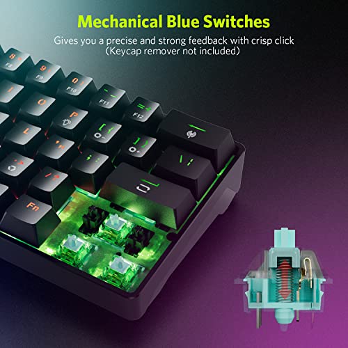 Teclado Mecánico Gamer F-SG61 Inalámbrico y Cable miniatura 4
