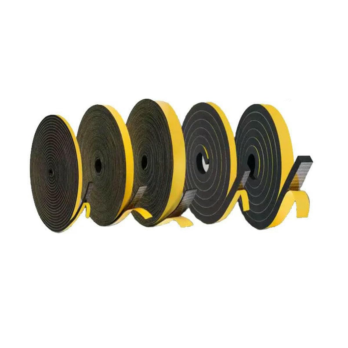 1roll 1-10mm Thick Strong Adhesion Black Sponge Foam Rubber Tape Anti-Collision Seal STRI Width 5-40mmSound Insulation Strip-Thick 1.5mmLength 5m-Width 15mm