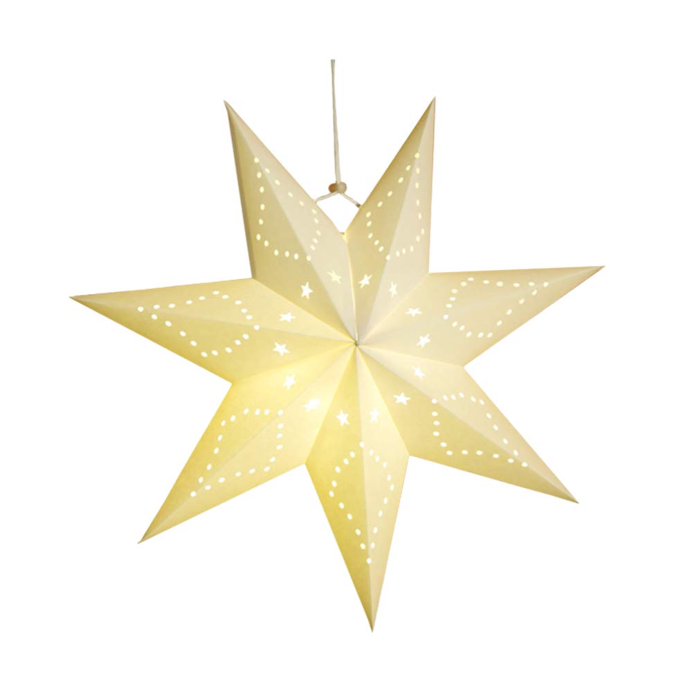 WINOMO 45cm Paper Star Lantern Lampshade Hollow Out Paper Star Lanterns for Christmas Xmas Wedding Party Home Hanging Decorations