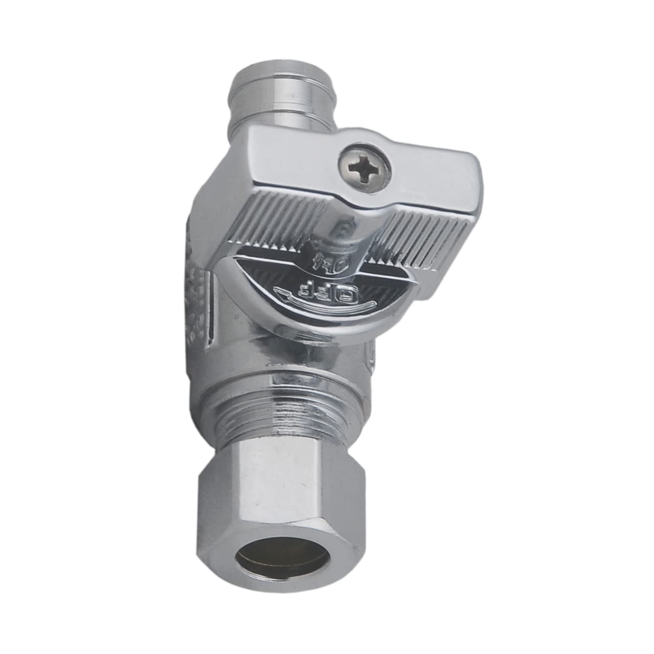 (2-pak) Prosty zawór odcinający 1 cm OD Kompresja × 1.3 cm PEX Chromowany zawór prosty, ćwierćobrotowy zawór kulowy odcinający wodę