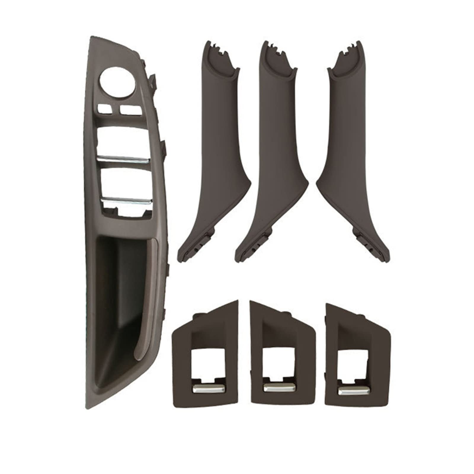 Oexrigru One Color Car Interior Door Handles For Bmw 5-Series F10 F11 F18 2010-2017 Lhd Car Interior Door Handle Inner Panel Pull Trim Cover(7Pc Moka)