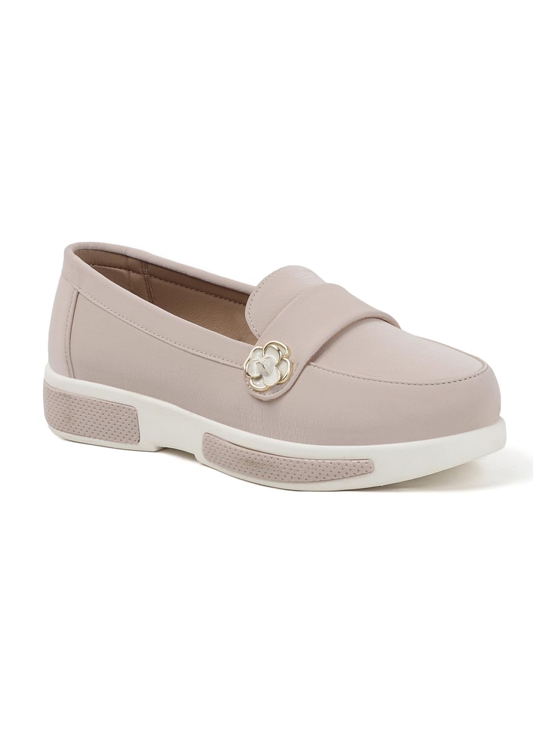 Women's Casual Slip-On Loafer with Floral Accent and Comfort Sole-image-38