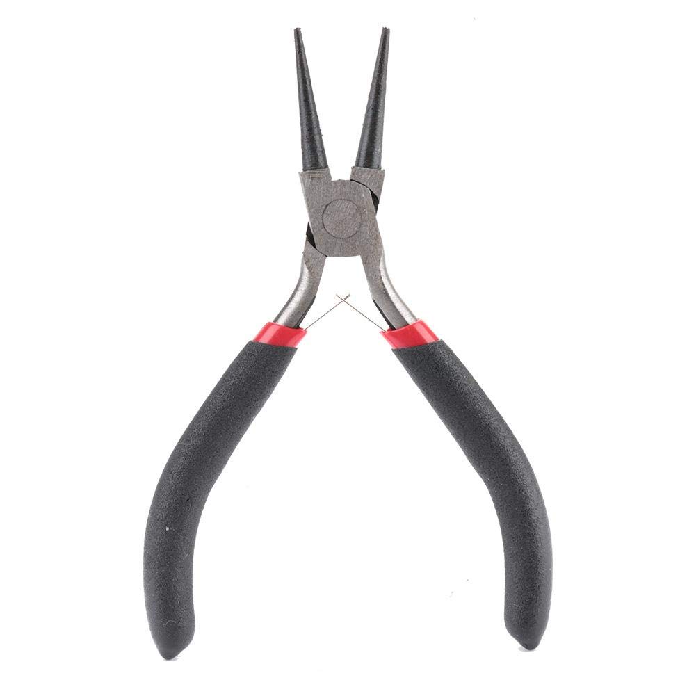 Professional Pliers, Multi-functional Durable Iron Beading Jewelry Pliers, for DIY Hand Tools Jewelries(Double round pliers)