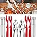 BESTEU Lot de 12 outils de fruits de mer pour crabe, noix, fourchettes, ouvre-bouteilles, homard, couteau, accessoires de cuisine