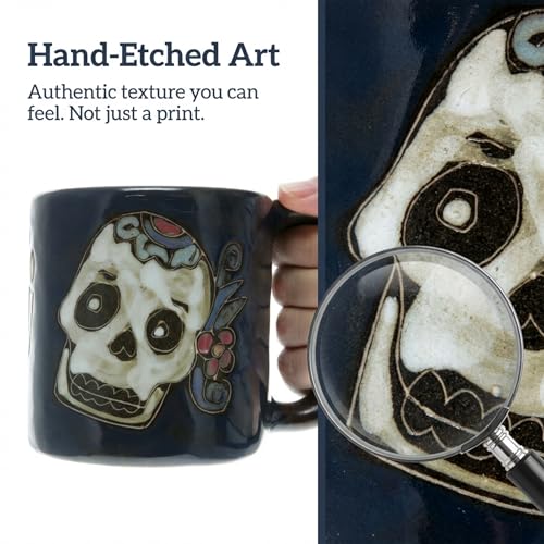 Taza artesanal Calavera Azúcar 16oz miniatura 5