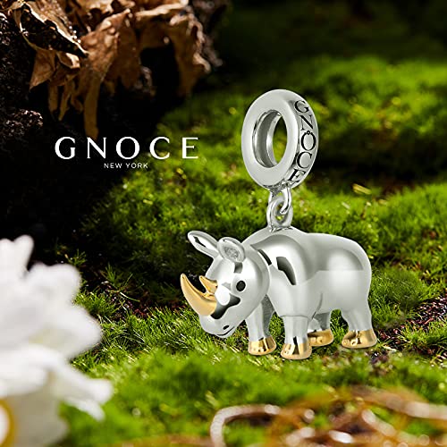 Image of GNOCE Animals Bead Charm for Women,Silver Charms Necklace Bracelet for Her, Jewelry Gift