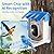 Bird Feeder with Camera with AI Identify Birds Species Solar Panel, Smart Outdoor Bird Feeder with Cam, 2K Live View, Instant Arrival Alerts Real-Time Sharing (White/Blue)