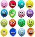 Smiley Luftballons, RosyFate 100 Latex Luftballons Geburtstag Smiley, Verschiedene Miene Laune Ballons, Party Balloons Set, für Geburtstagsfeier Hochzeit Party Veranstaltungen Dekoration (B)