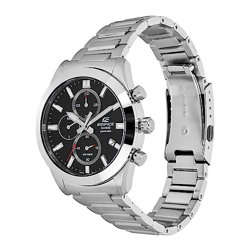 Casio Edifice EFB-710D-1AVUDF Black Analog Dial Silver Stainless Steel Band Men's Watch Chronograph Sapphire Glass ED580 - Image 6