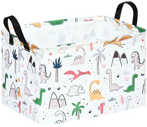 Image of Rectangle Gift Shelf Nursery Storage Basket Laundry Hamper Storage Box and Bins for Home Clothes with Handles