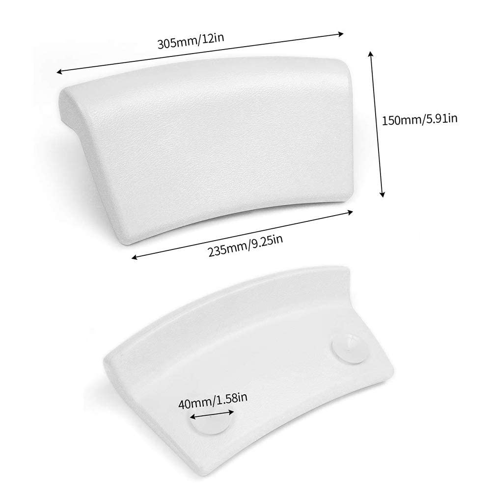Lonkenn Cuscino da Bagno, Spa Bath Pillow, Cuscino di Vasca da Bagno con Antiscivolo Ventose, Impermeabile Cuscino per Collo Testa Vasca da Bagno,Poggiatesta Ergonomico per Tutti i Tipi di Vasca e Spa