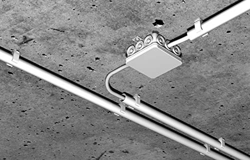 fischer - Grapa Pinza fija cables Sg-25 Gris. Para la colocación de cables y tuberías pvc (100 unidades)