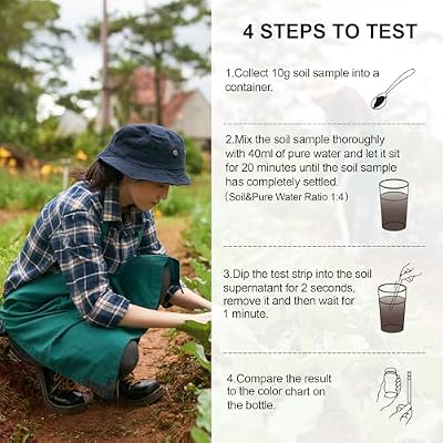 Soil pH Test Kit,125 Soil pH Test Strips (3-9 Range) Quick & Accurate Soil Testing Paper for Gardens Lawns Farms Grass Flower Vegetable Compost Plants