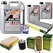 Produktbild QR-PARTS 69351456 Filter Set Inspektionspaket 7 Liter Liqui Moly Motoröl Top Tec 4200 5W-30 MANN-FILTER Innenraumfilter Kraftstofffilter Luftfilter Ölfilter