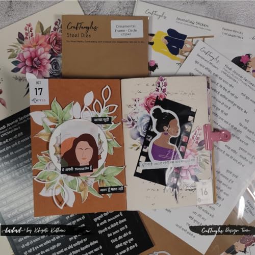 Image of CrafTangles Precut Hindi Sentiment Stickers (416 pcs) Peel and Stick, for Scrapbooking, Notebooks,Diary, Journal, Laptop, Mobiles