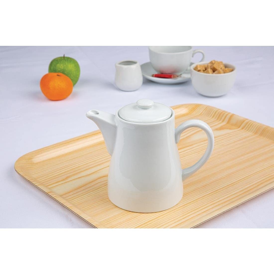 Olympia Whiteware Lot de 4 pots à café en porcelaine Passe au four 653 ml