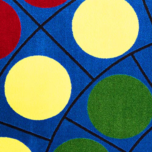 Joy Carpets Lots Of Dots Area Rug In Color Multi, 13'2" Semicircular #TOP3