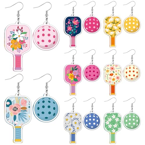 Sureio 8 Pairs Novelty Earrings Set Funny Acrylic Dangling Jewelry Gift for Women Christmas Valentines Mothers Day Graduation