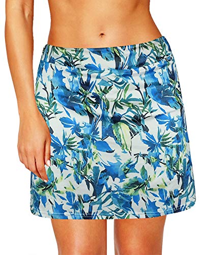 Mengar Women's Active Athletic Skort Performance Skirt with Pockets for Running Tennis Golf Workout Art Painting/L