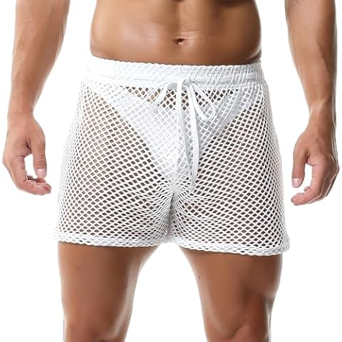 YOOBNG Men's Fishnet Boxer Shorts for Activewear Cover