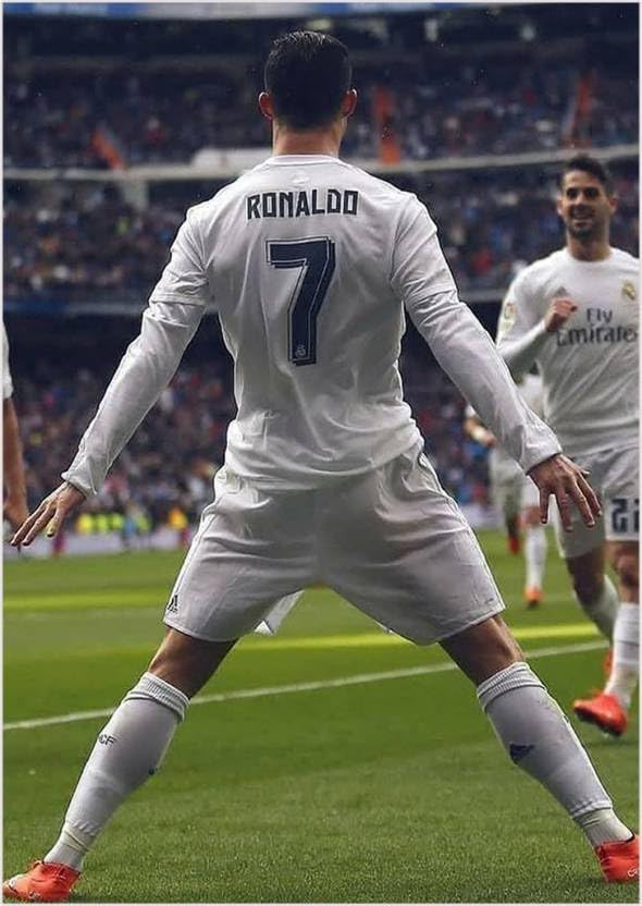 SHIVOID®Real Madrid Ronaldo Wall Sticker - CR7 Poster - Self-Adhesive Sticker (30 cm, Pack of 1) (B0DFQB5RB1) Amazon Price History, Amazon Price Tracker