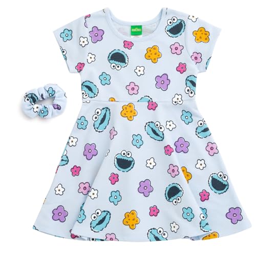 Image of Sesame Street Dress and Scrunchie Infant to Little Kid Sizes (12 Months - 7-8)