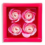 Sevenriver Handgemachte koreanische Rosenblüten aus Seife, Rosa, 4 Stück