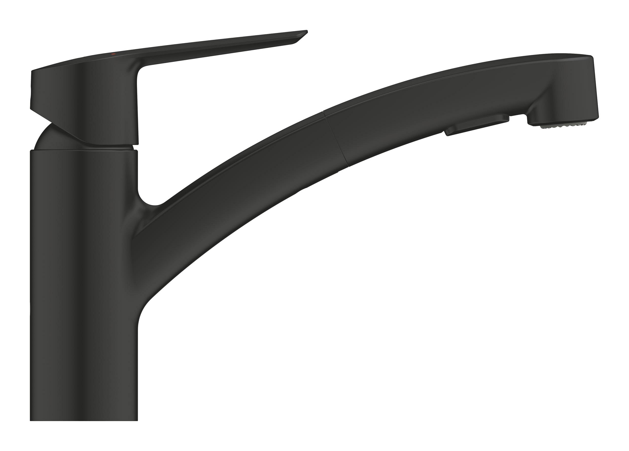 GROHE Start Quickfix, Monomando de fregadero 1/2", Negro Mate 305312431