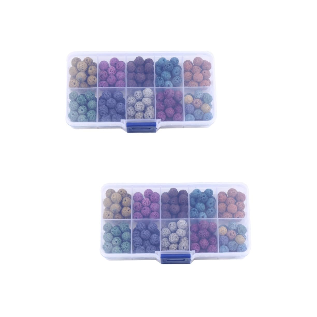 Operitacx 360pezzi Perline Colorate Pietra Lavica Per Fai Te Perline Rotonde Per Creazioni Di Bigiotteria e Accessori Decorativi