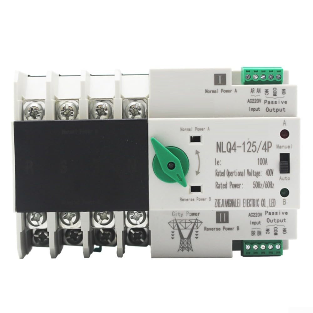 Automatic transfer switch para carril DIN NLQ4-125/4P gris de 4 polos para corriente trifásica