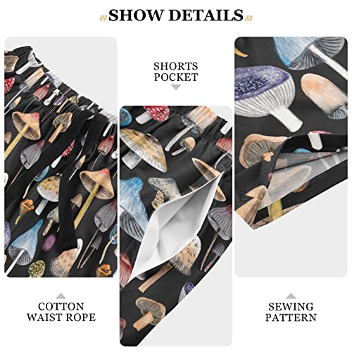 Ollabaky Men's Pajama Shorts Pjs Bottoms Sleep Shorts Lounge Wear Pajama Pants with Pocket2