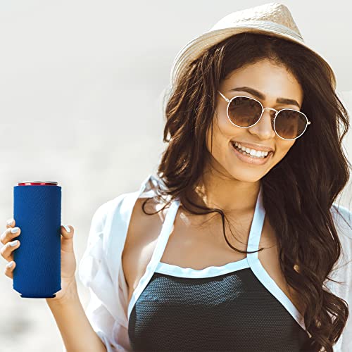 Image of Slim Can Cooler Sleeve 12 Pack - Blank Neoprene Insulated Can Coolers for 12 oz Skinny Beer & Soda Cans - Sublimation Ready Drink Sleeves for Heat Press, Custom Printing & Party Favors (Royal Blue)