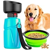 🐕 DISEÑO 2 en 1 MEJORADO CON MÁS CAPACIDAD (600 ml): Nuestro bebedero perro portátil de viaje o paseo con más capacidad que otras botellas, incorpora el cuenco a la botella de agua, diseñado todo en uno. La tapa plegable actúa como un cuenco de agua para que tu mascota se rehidrate. Tiene mayor capacidad que otras botellas para que lleves siempre agua fresca para tu mascota y además incluye un Cuenco Adicional Plegable Para la Comida. Son ligeros y Muy Fáciles de llevar