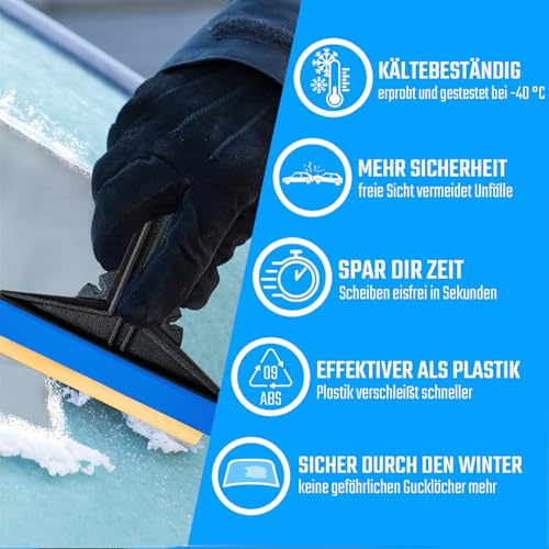 Eiskratzer Auto [2 Stück] - Messing - TESTSIEGER 2024* Scheibenkratzer Auto – Ansicht 4
