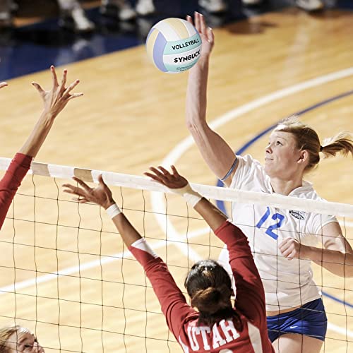 SYNGUCK Bola de vôlei tamanho 5, bola de vôlei esportiva macia para ambientes internos e externos, p