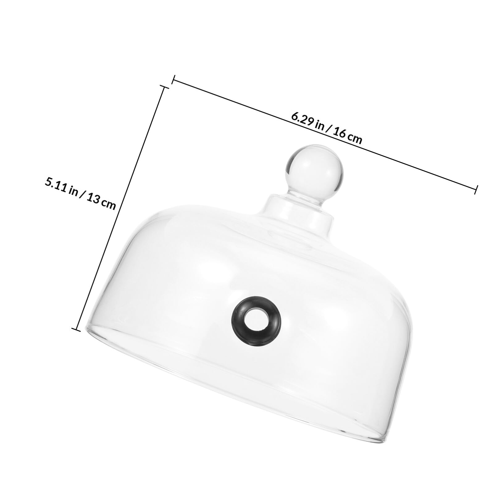 Cloche à Gâteau en Verre Transparent 30 Cm – Dôme Protecteur pour Desserts et Fumoir Alimentaire, Couvercle de Présentation pour Restaurant et Pâtisserie